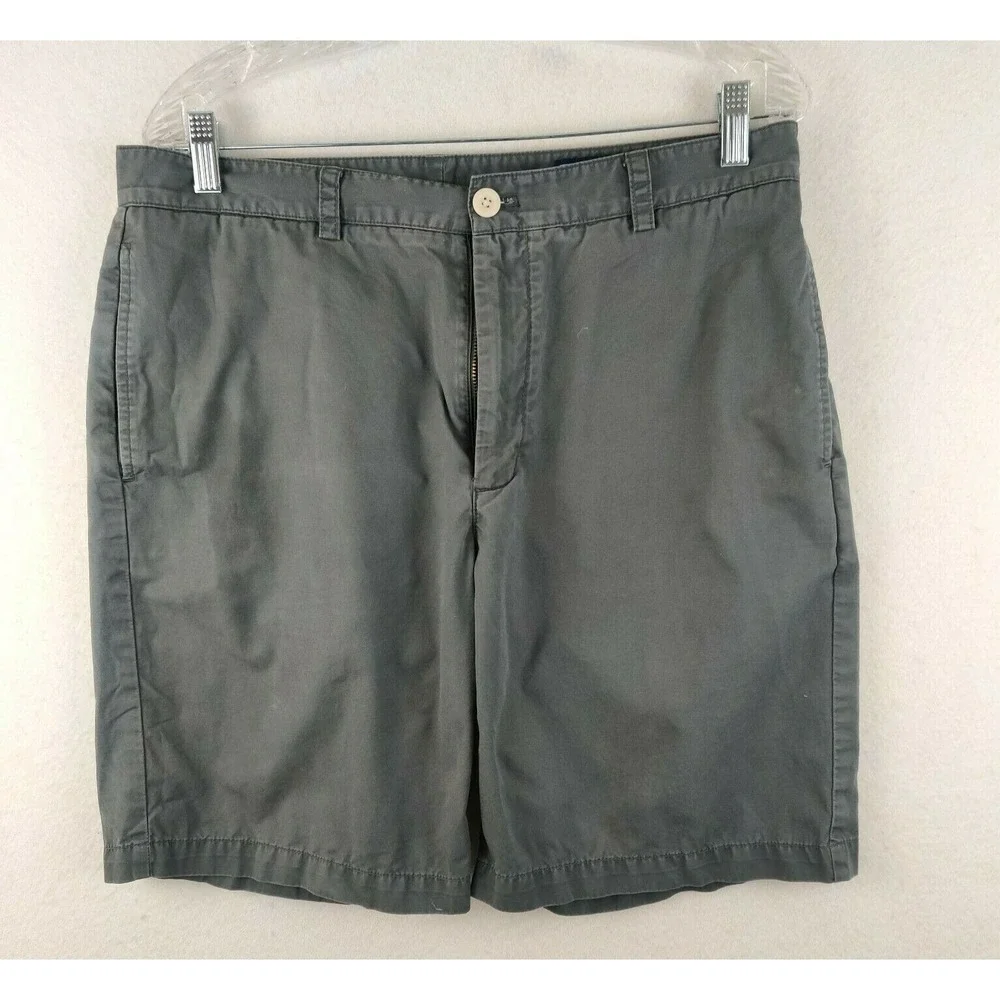 Vineyard Vines Mens Whales Gray Flat Fron Chino Shorts Size 34